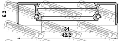 Сальник привода FEBEST 95GDY32420606C